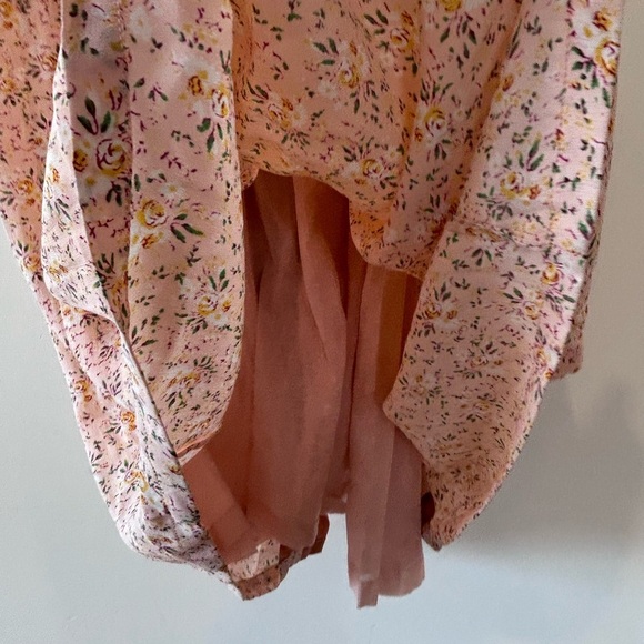 APRIL CORNELL Vintage 90s Feminine Pink Button Down Floral Embroidered Dress - Picture 7 of 11